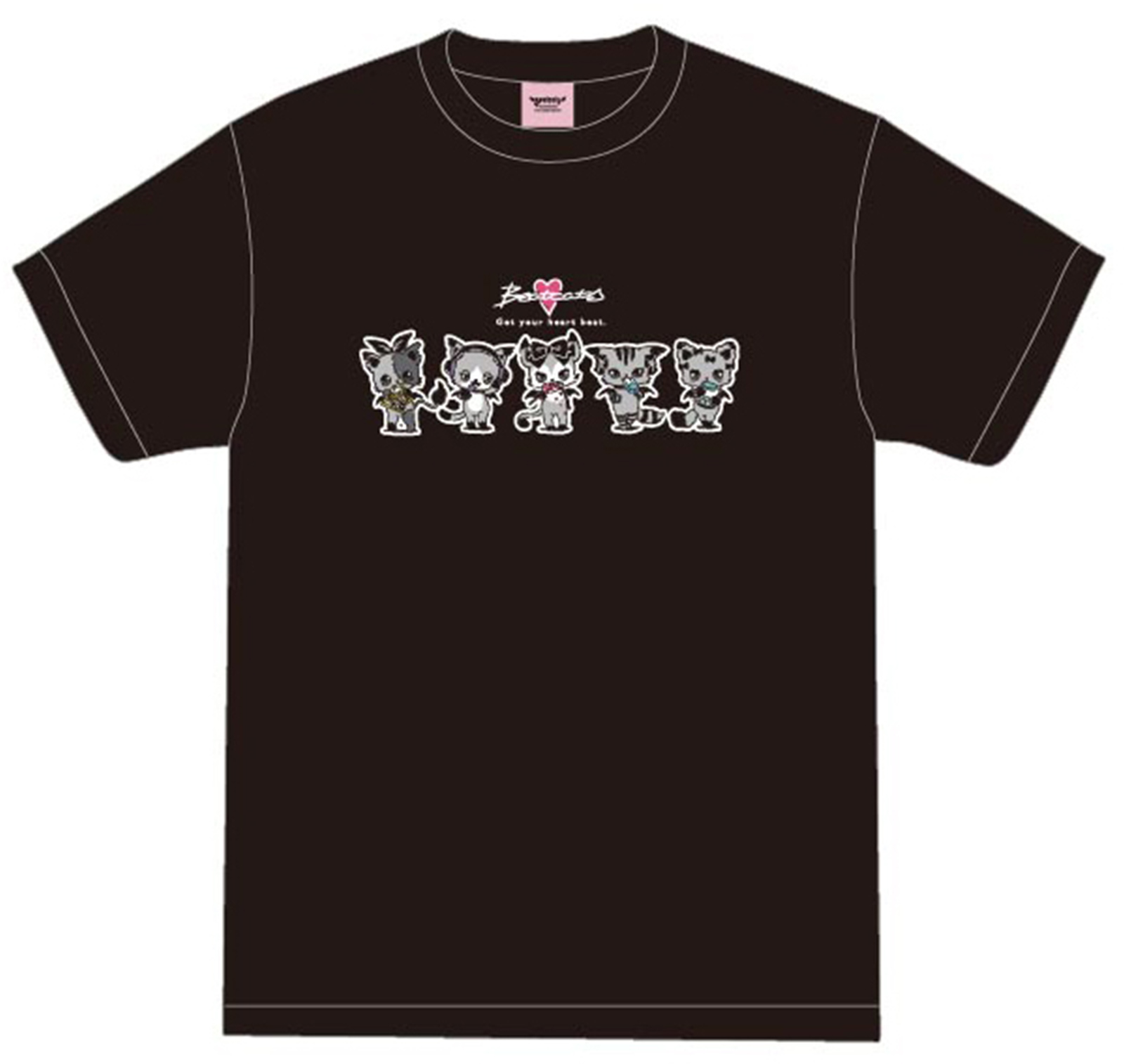 BeatcatsTシャツ⑤(ブラック)　キャラクター M