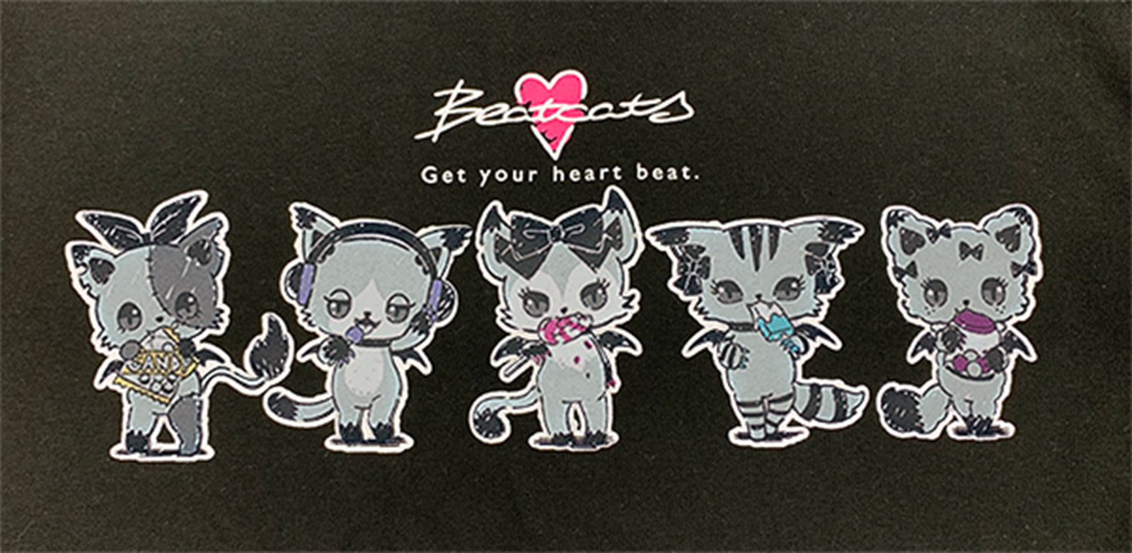 BeatcatsTシャツ⑤(ブラック)　キャラクター 商品画像02