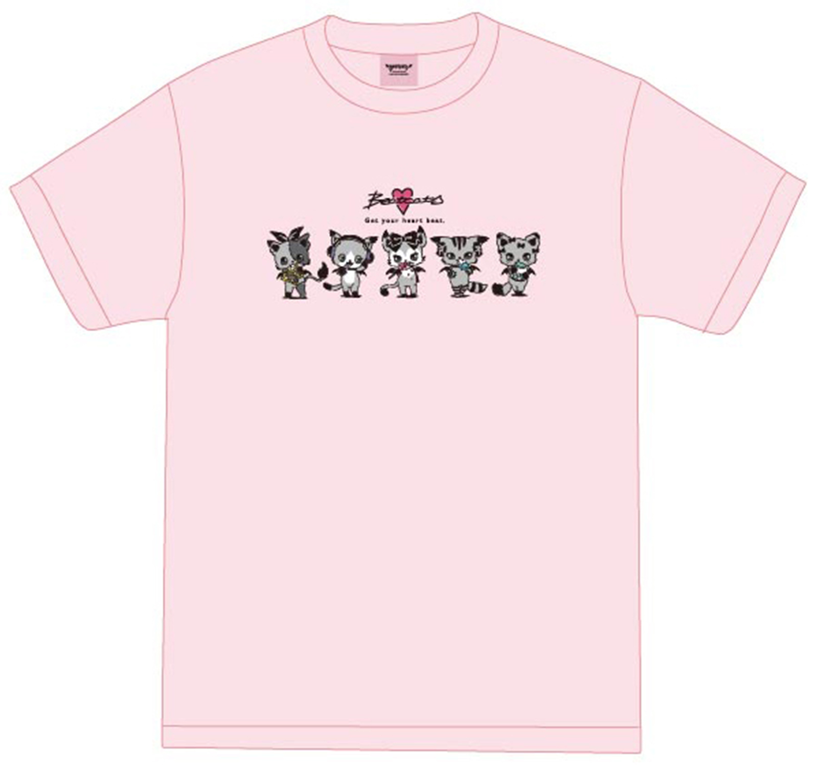 BeatcatsTシャツ④(ピンク)　キャラクター 商品画像01