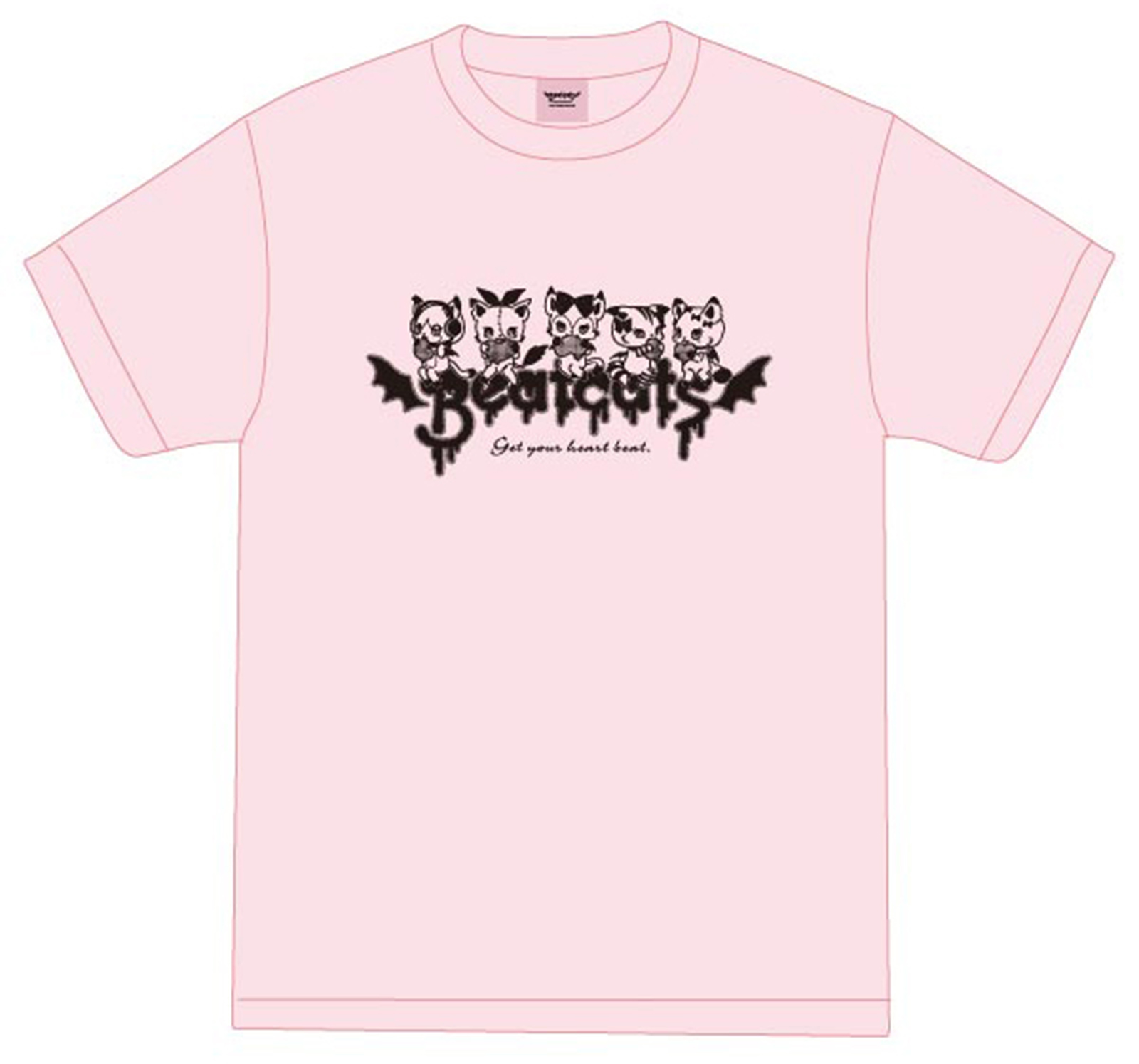 BeatcatsTシャツ①(ピンク)　Logo L